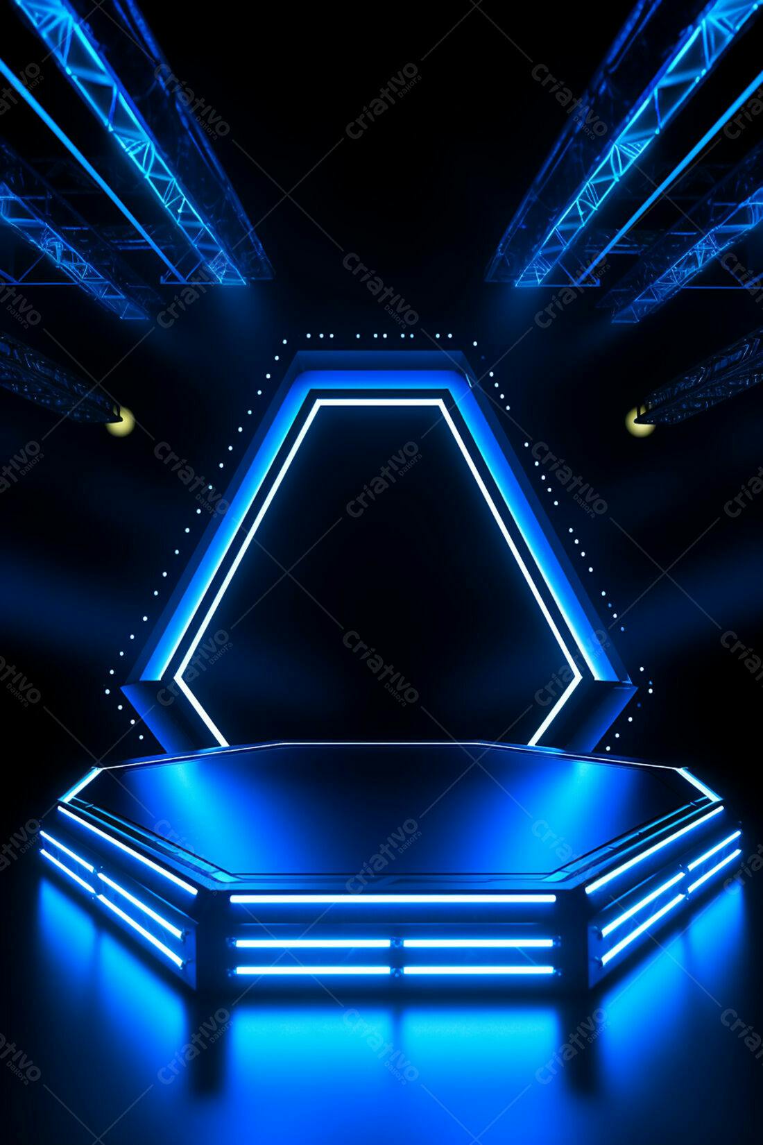 Textura Neon Azul para Fundo Cyberpunk