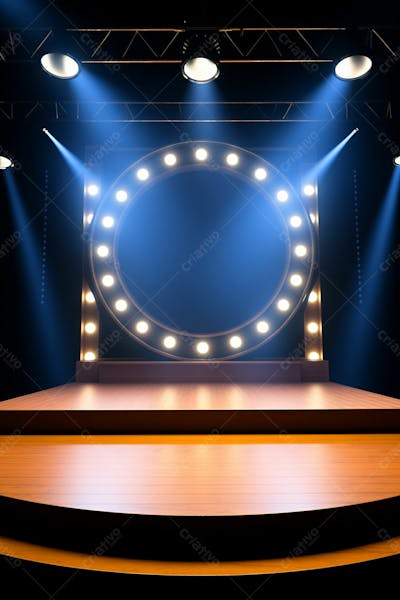 Background 3D Palco Com Luzes Perfeito Para Composição  (131)
