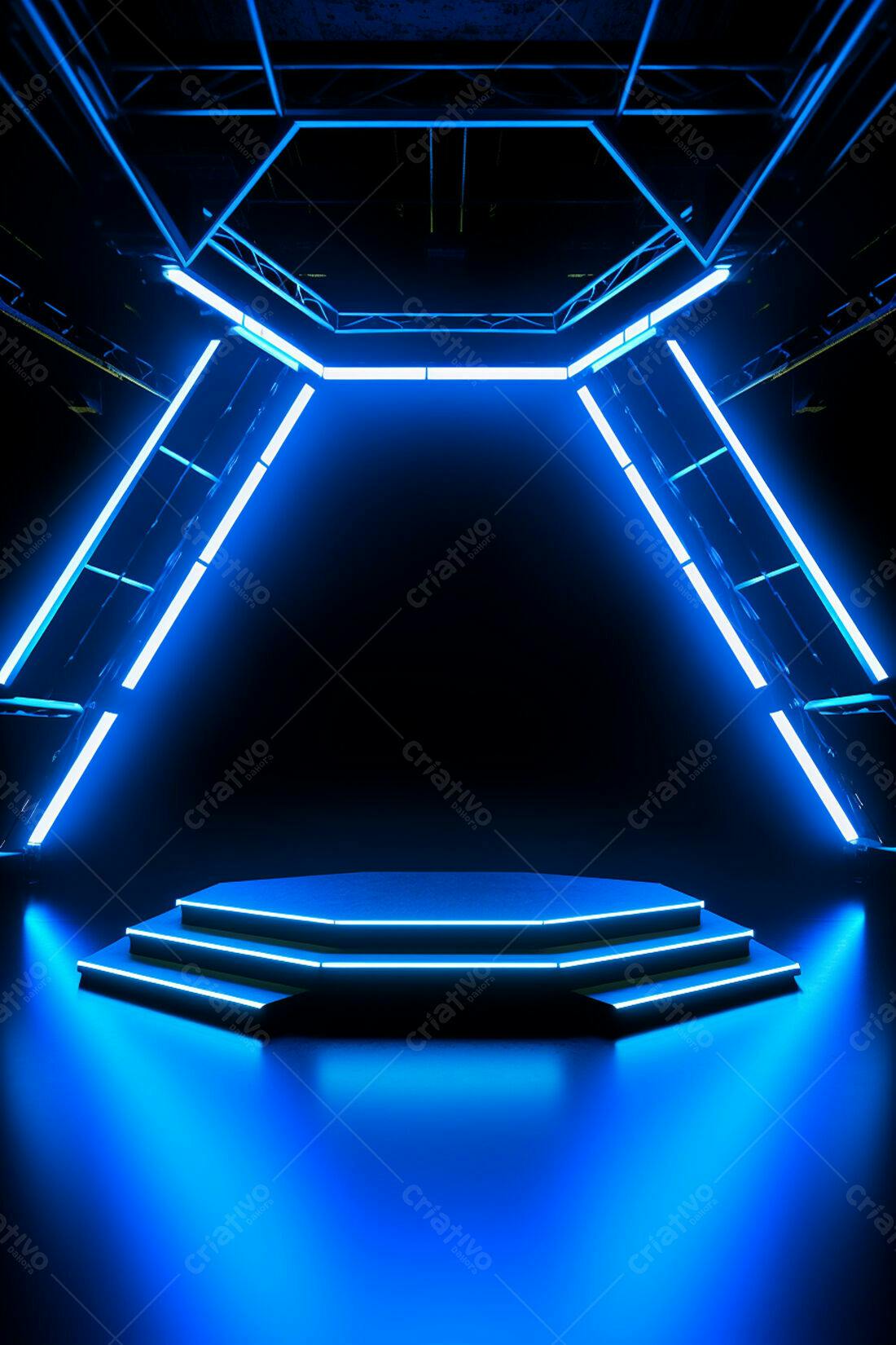 Textura Neon Azul para Fundo Cyberpunk