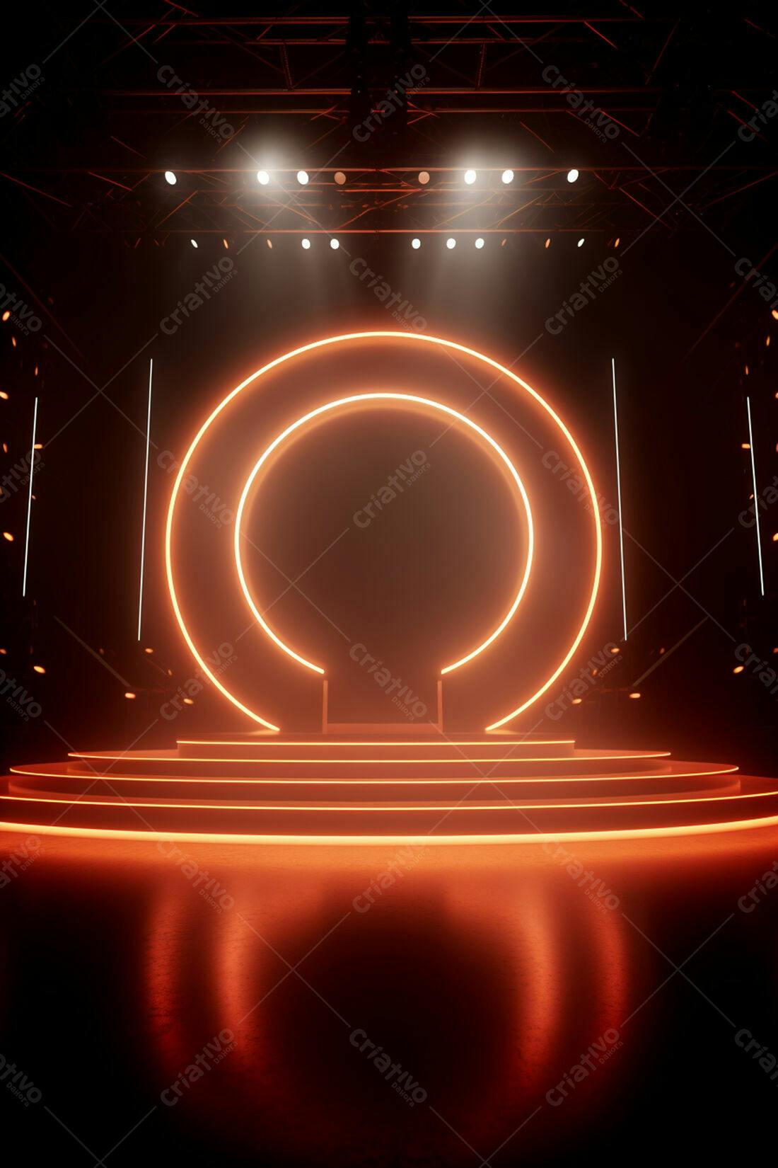 Textura Neon Laranja para Fundo de Palco