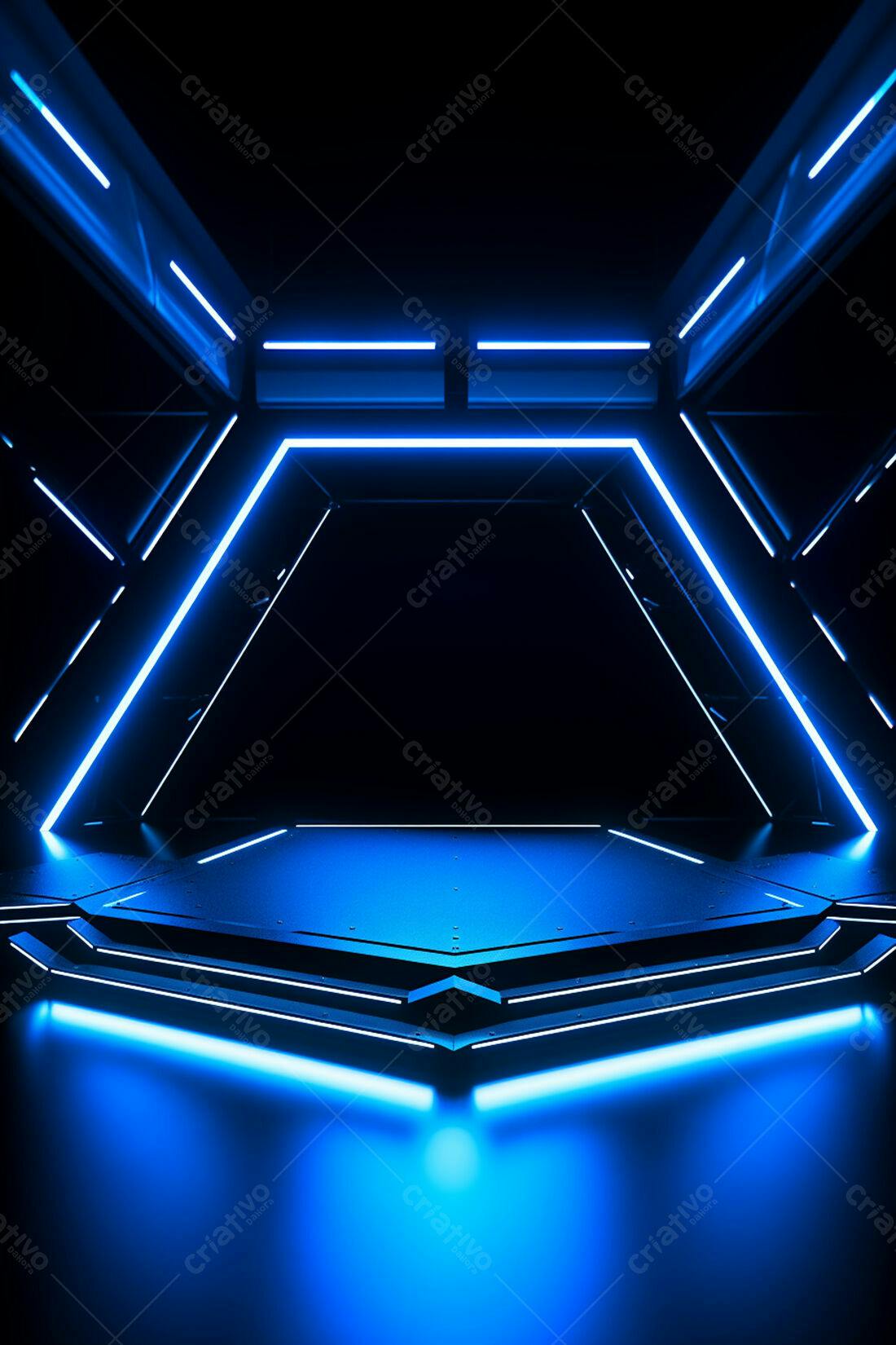 Textura Neon Azul para Fundo Cyberpunk