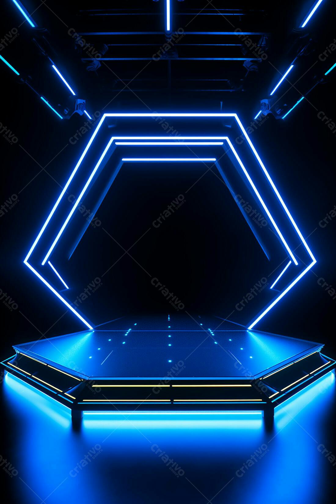 Textura Neon Azul para Fundo Cyberpunk