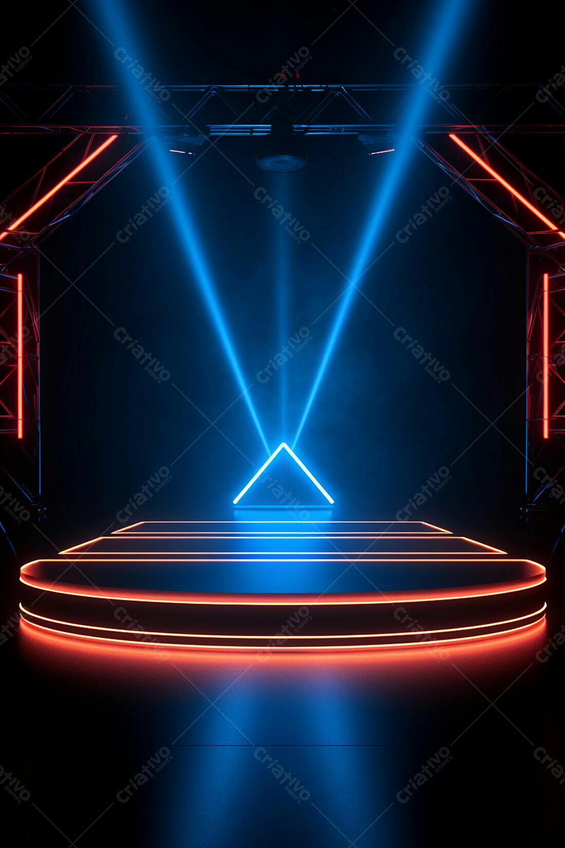 Textura Neon Azul e Vermelho para Fundo Gamer