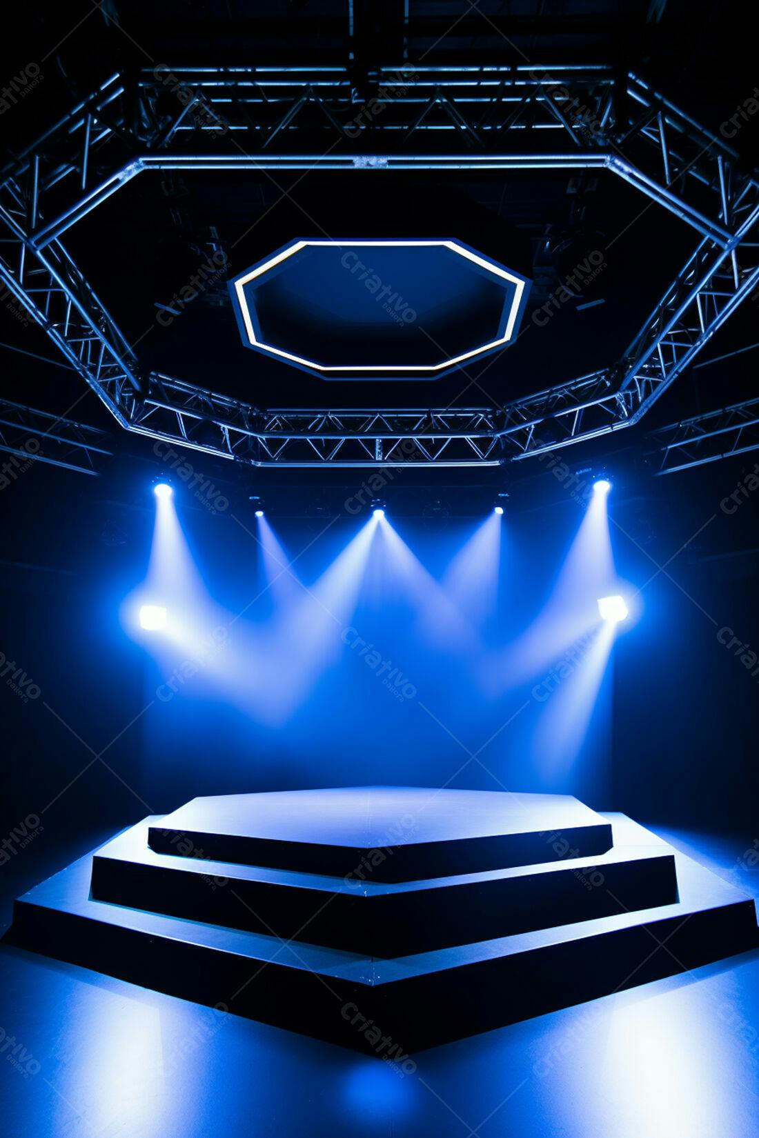 Textura Palco Iluminado Azul para Fundo