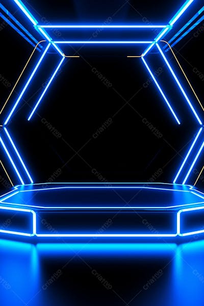 Background 3D Palco Com Luzes Perfeito Para Composição  (154)