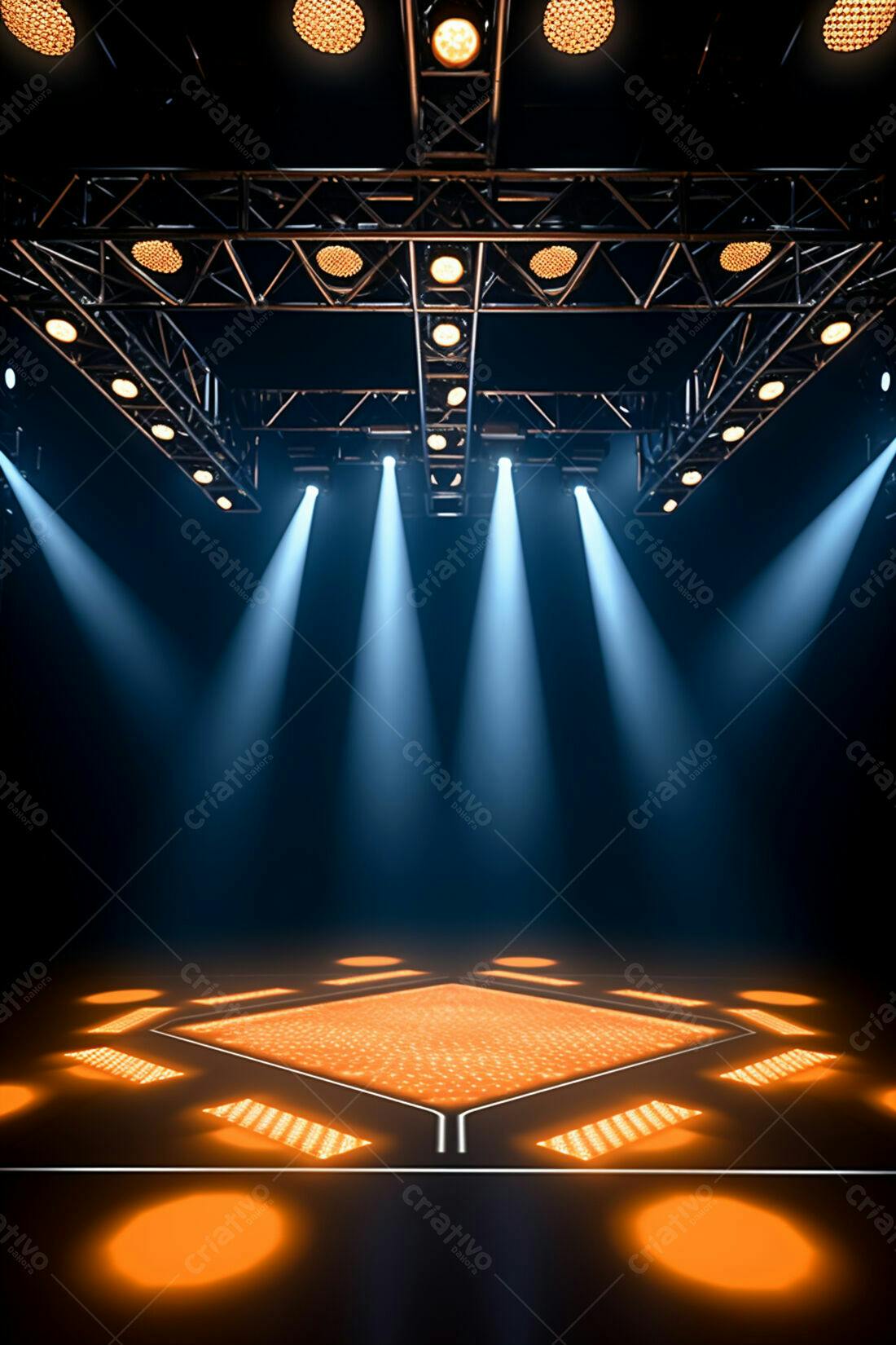 Textura palco com iluminação para fundo 3D