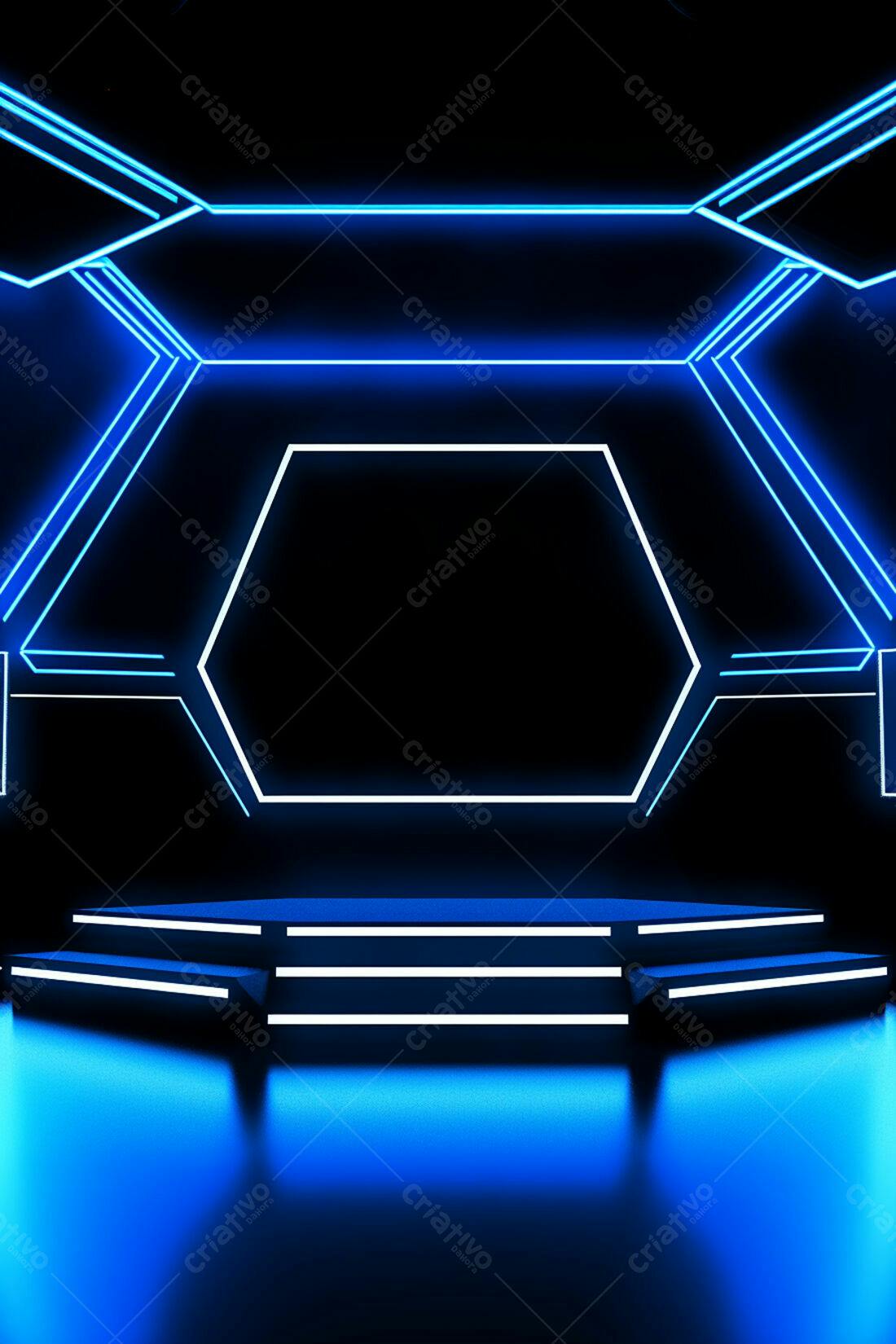 Textura Neon Azul para Fundo Cyberpunk