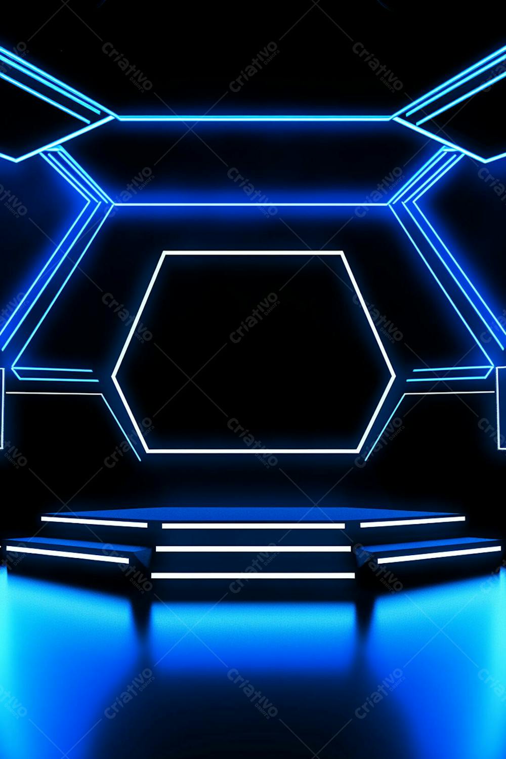 Background 3D Palco Com Luzes Perfeito Para Composição  (158)
