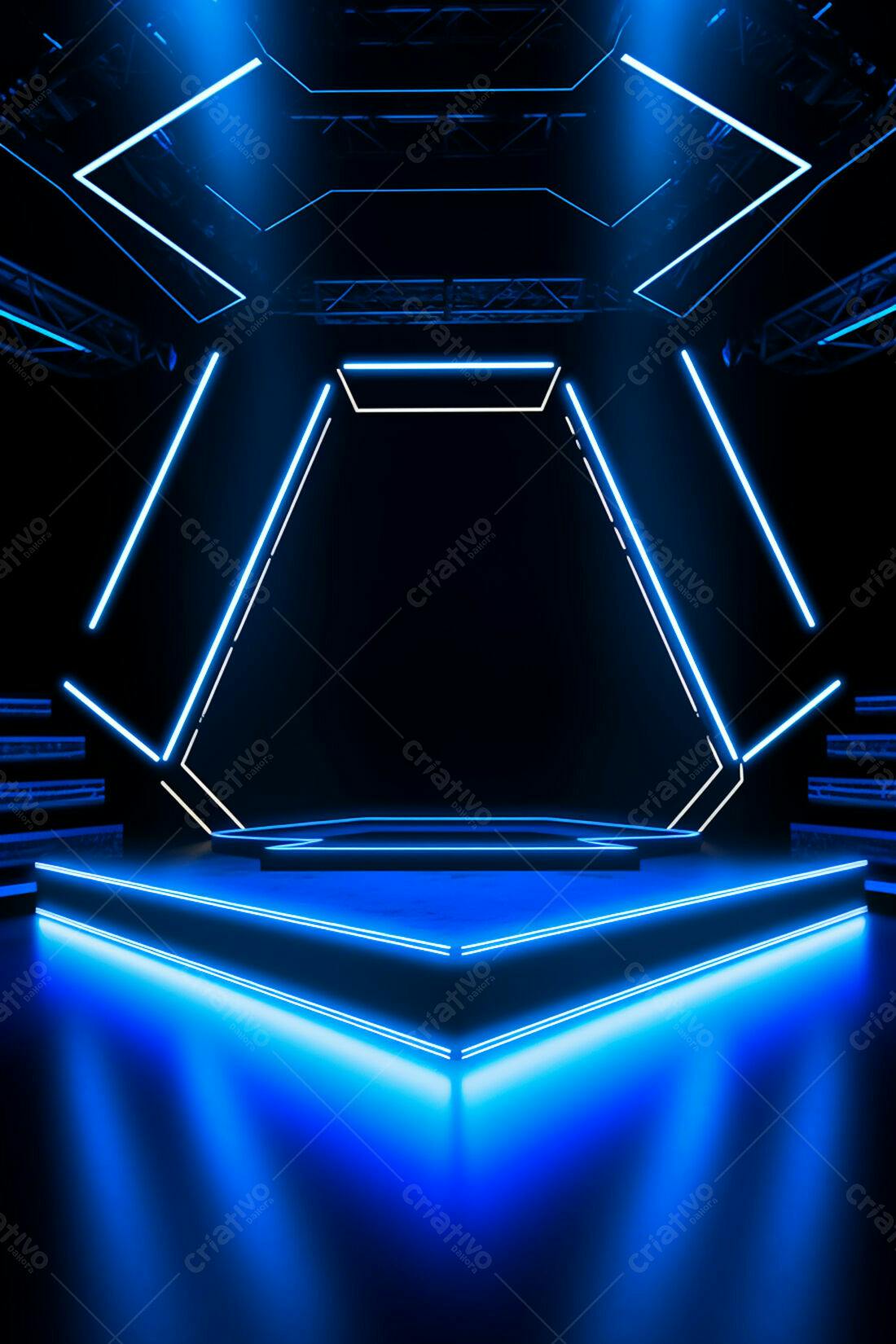 Textura Neon Azul para Fundo Cyberpunk