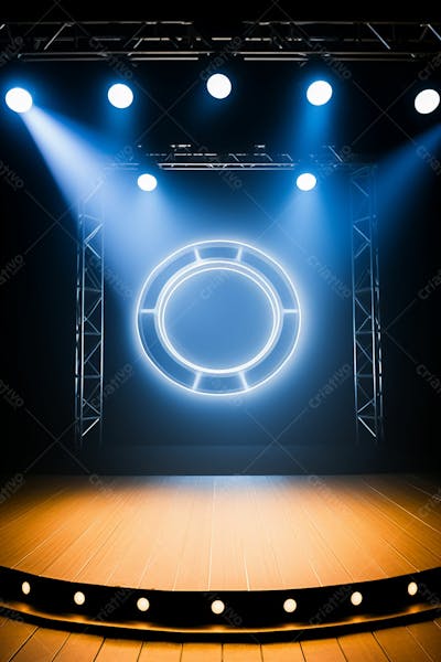 Background 3D Palco Com Luzes Perfeito Para Composição  (161)
