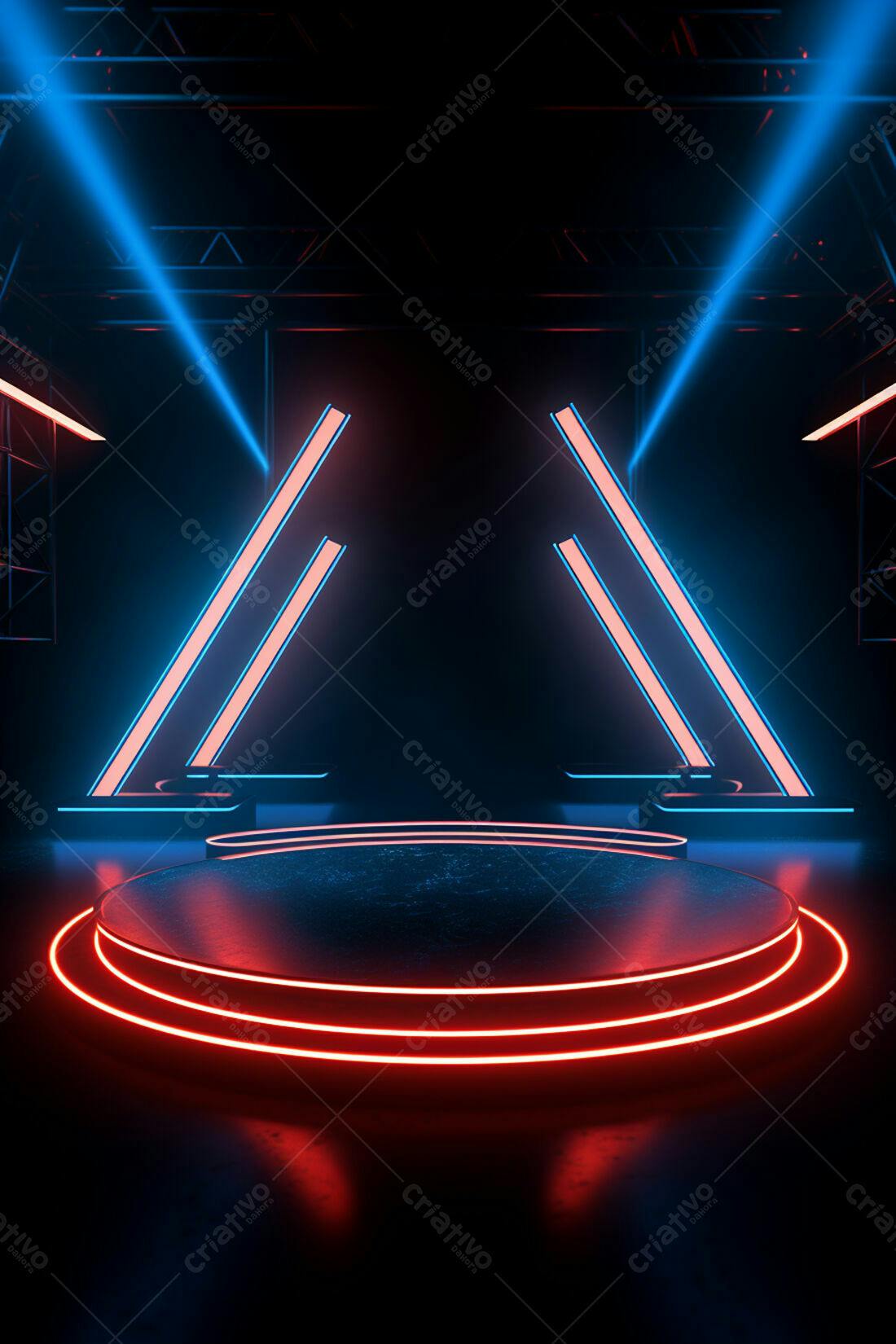 Textura Neon Vermelha e Azul para Fundo Cyberpunk