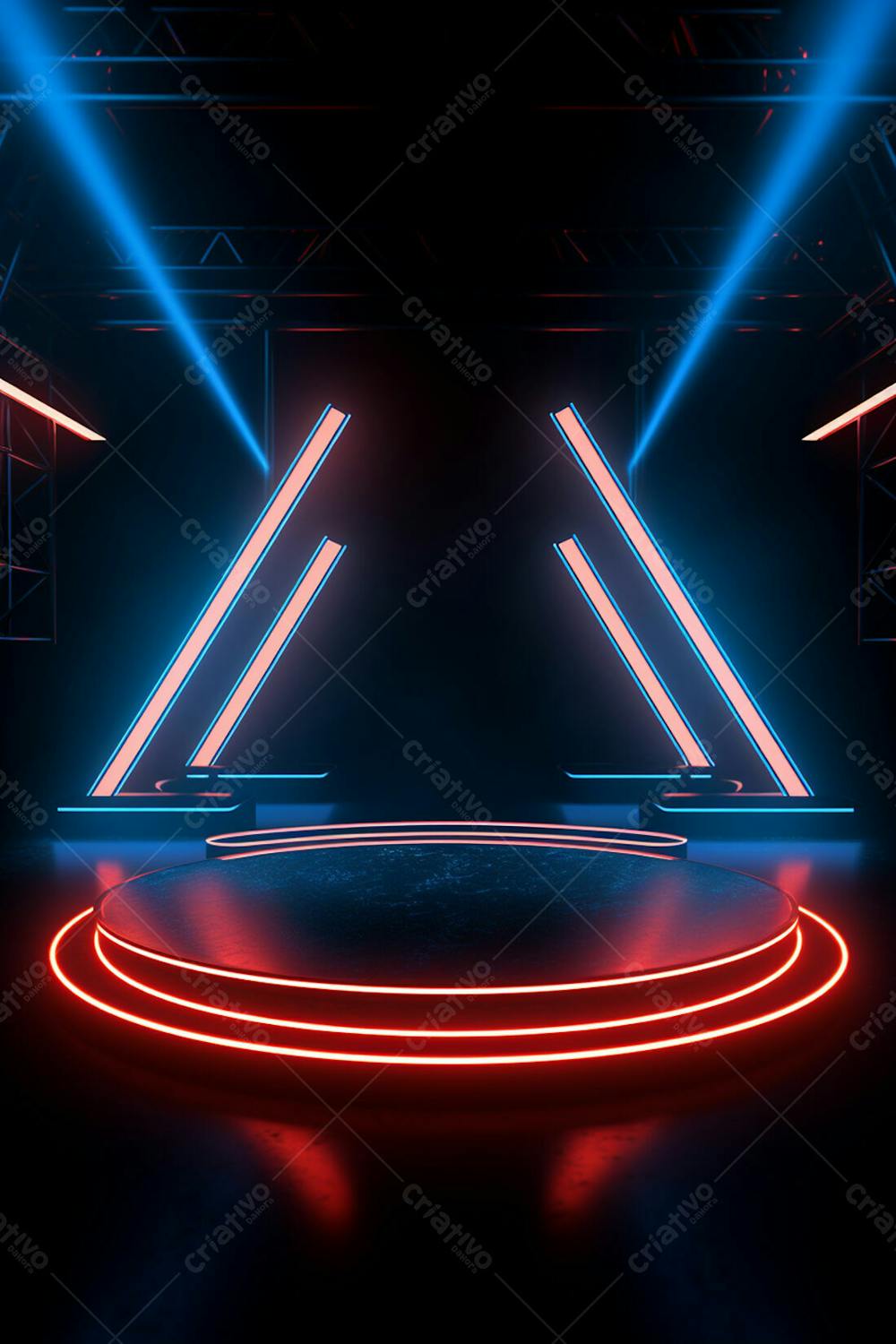 Background 3D Palco Com Luzes Perfeito Para Composição  (163)