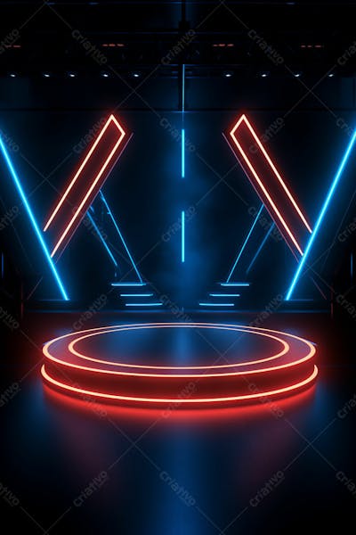 Background 3D Palco Com Luzes Perfeito Para Composição  (166)