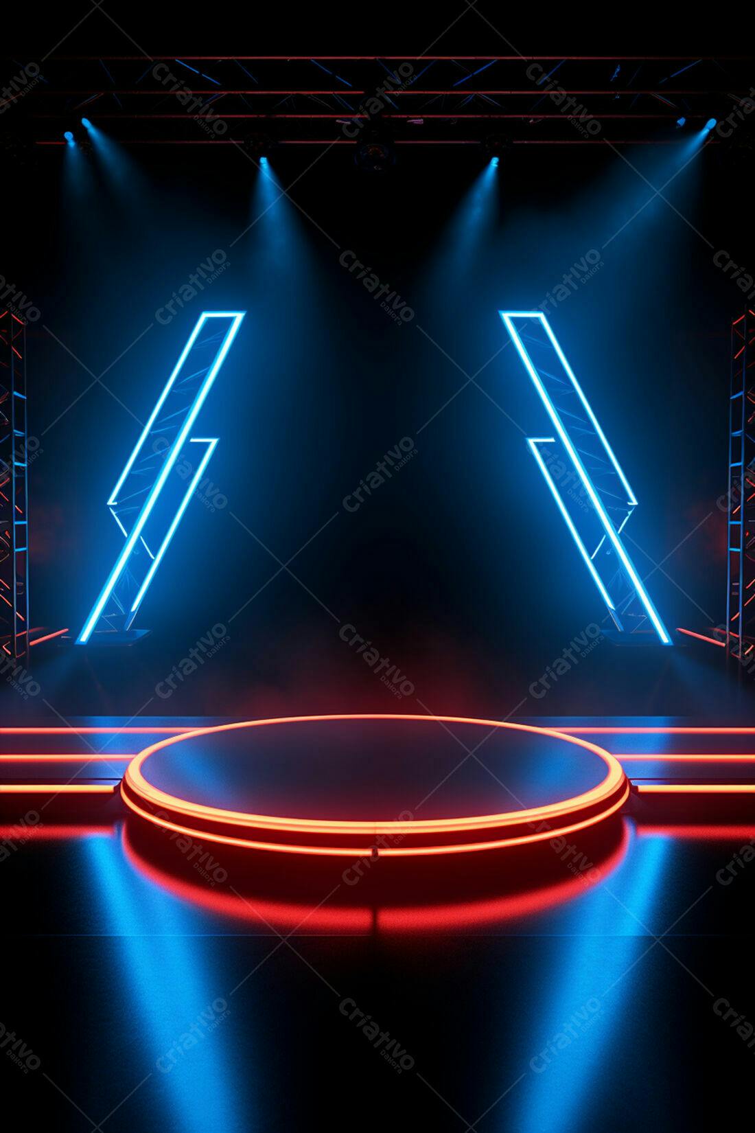 Textura Neon Azul e Vermelho para Fundo Cyberpunk