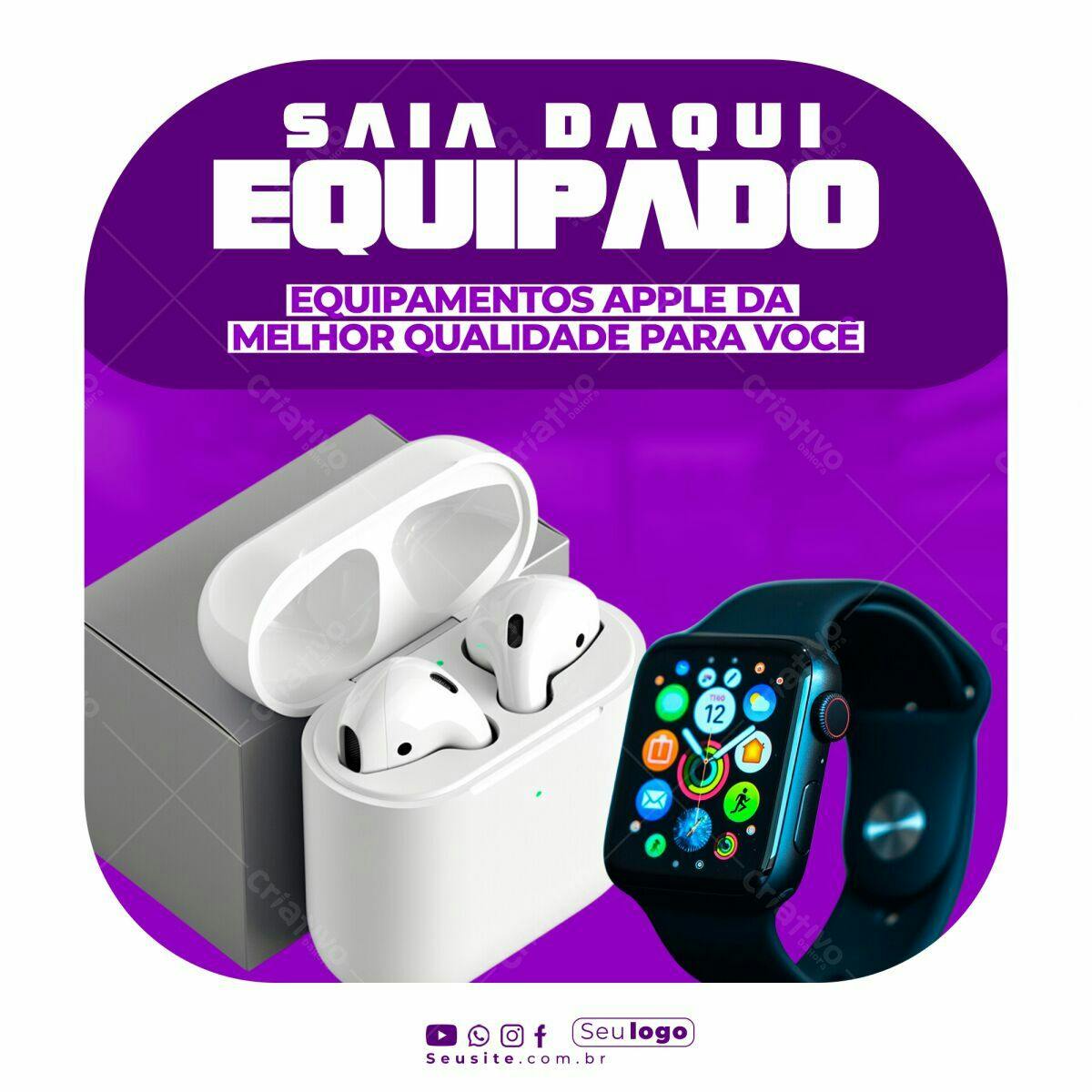 Post para Promoção de Apple PSD Editável