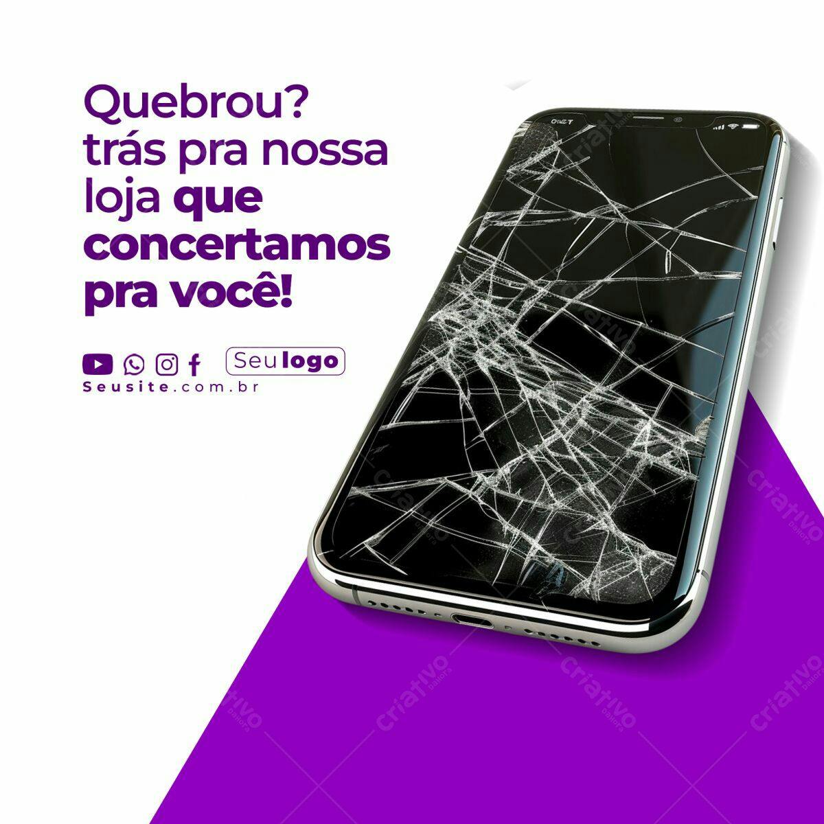 Post para Conserto de Celular PSD Editável