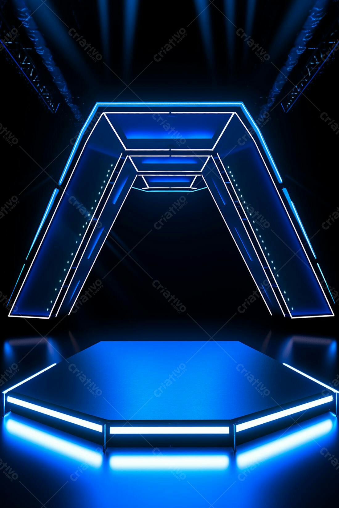 Textura Neon Azul para Fundo Gamer
