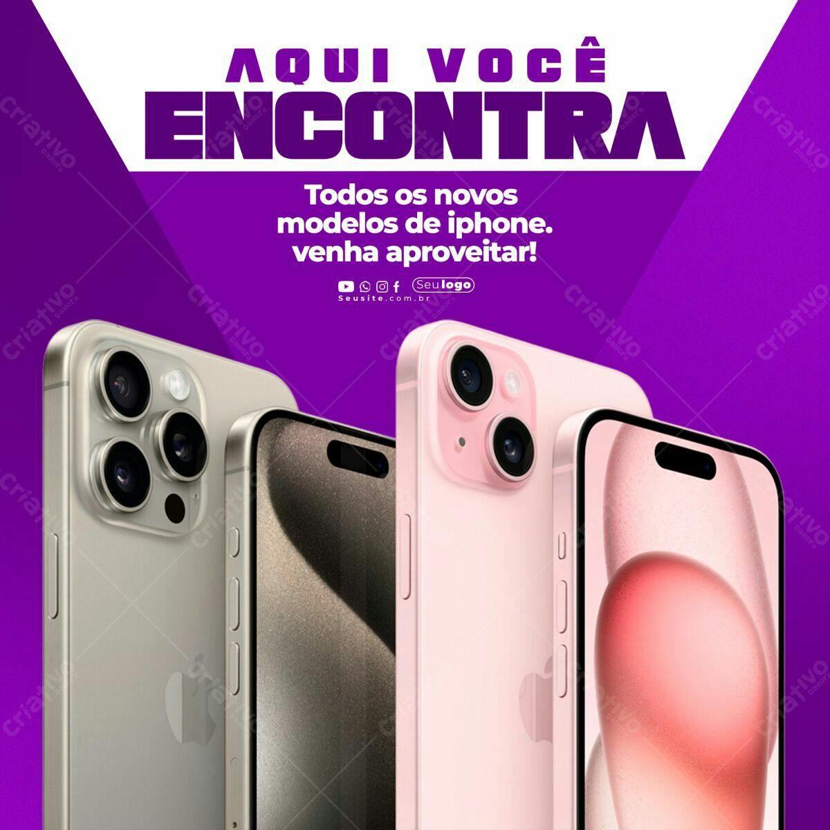 Post para Anúncio de iPhone PSD Editável