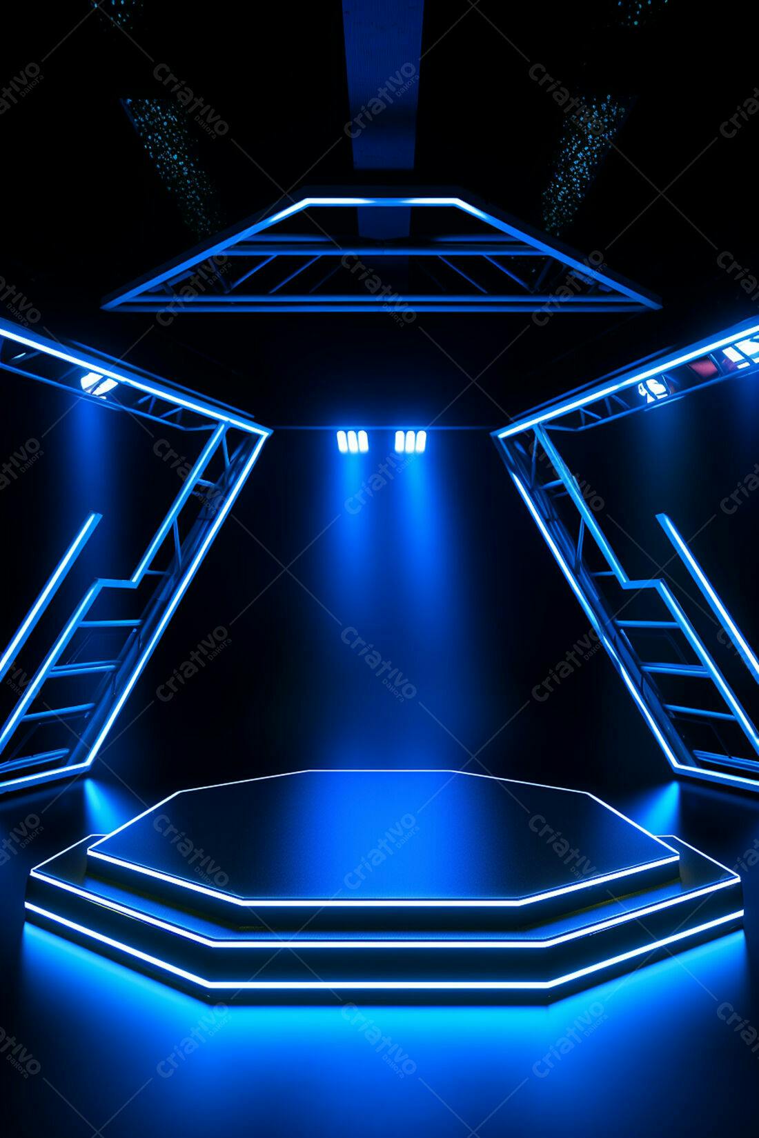 Textura Neon Azul para Fundo Gamer