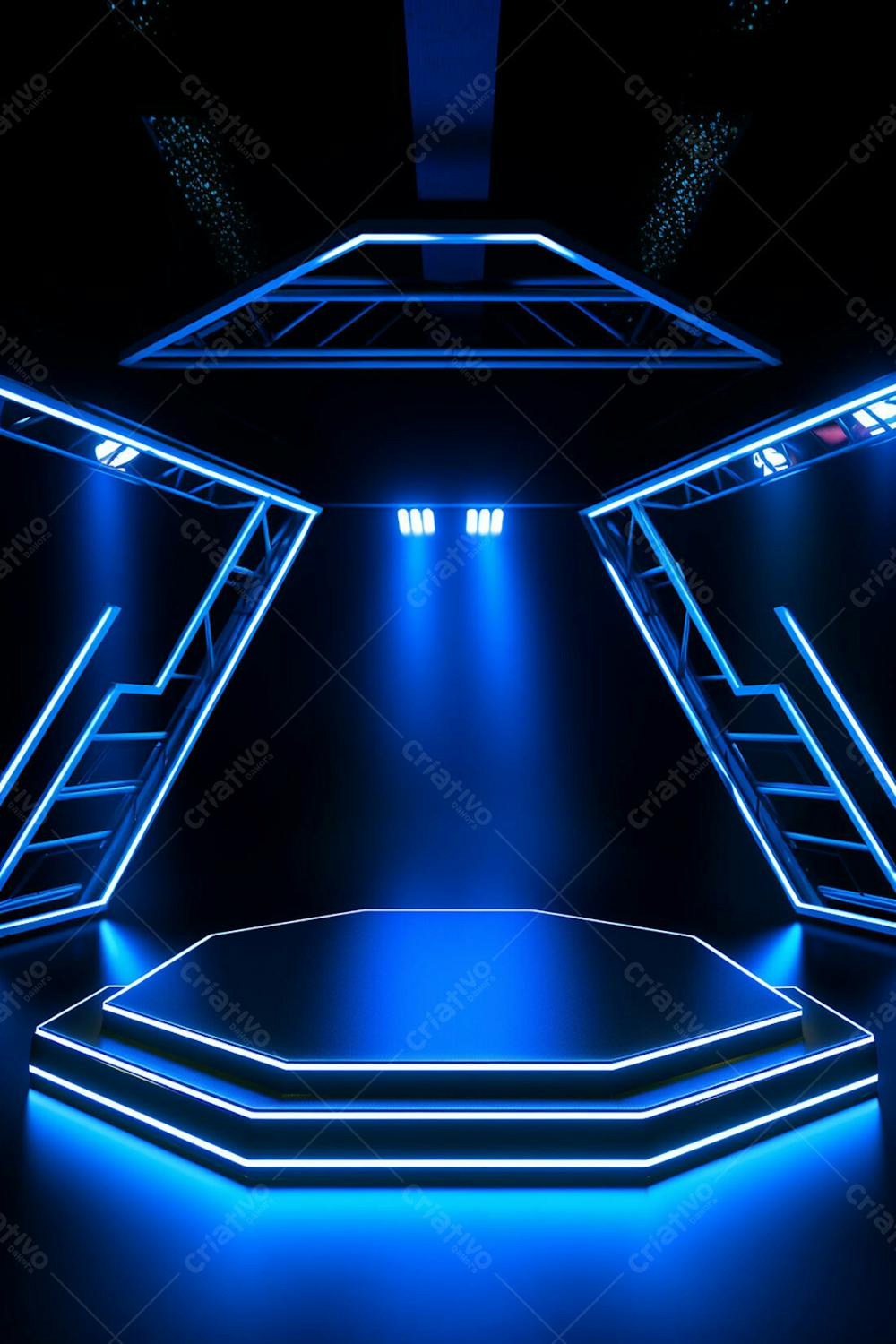 Background 3D Palco Com Luzes Perfeito Para Composição  (174)