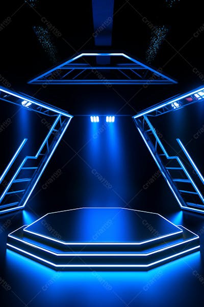 Background 3D Palco Com Luzes Perfeito Para Composição  (174)