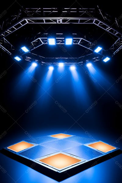 Background 3D Palco Com Luzes Perfeito Para Composição  (175)