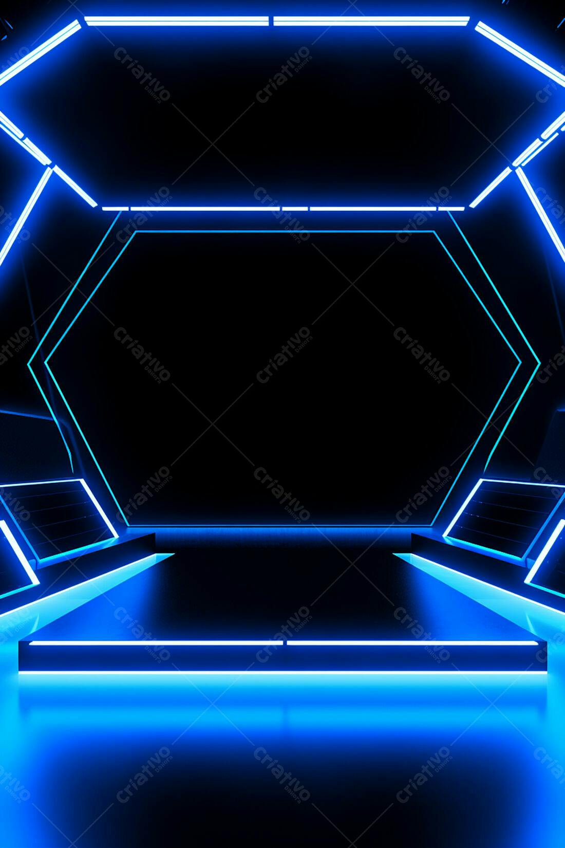 Textura Neon Azul para Fundo Cyberpunk