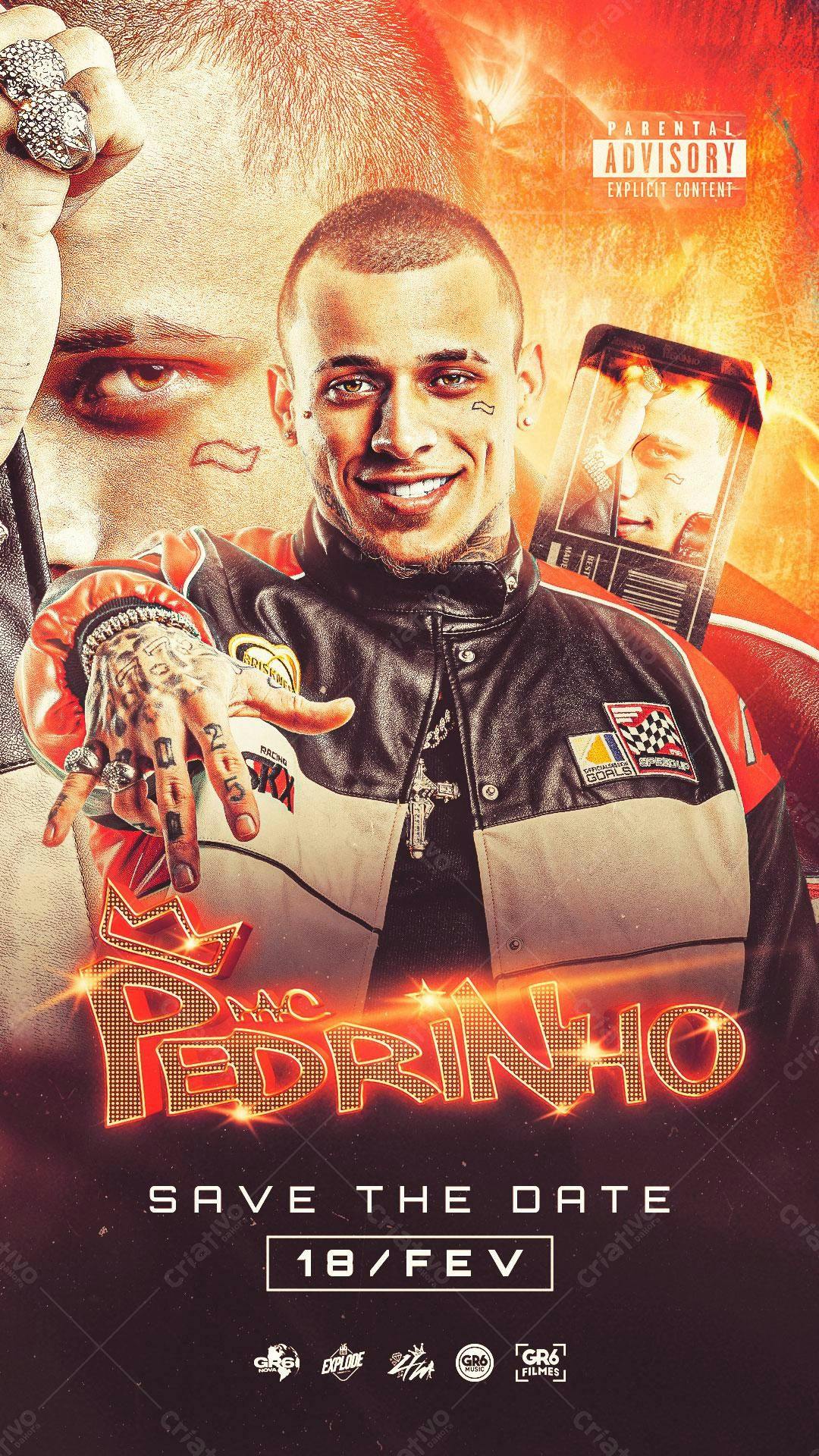 Flyer Show Mc Pedrinho 18/Fev PSD Editável
