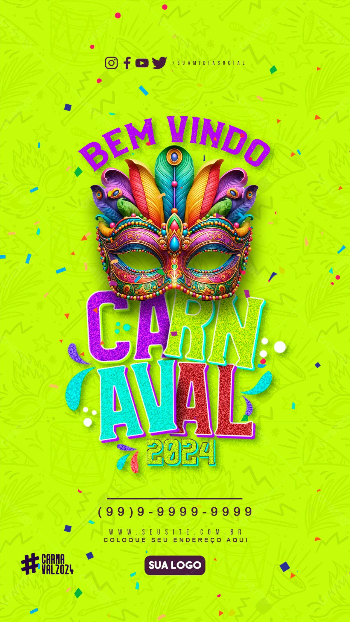 Flyer Carnaval 2024 PSD Editável