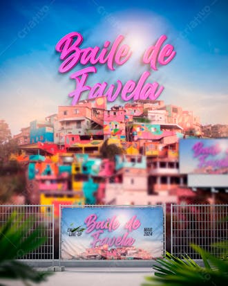 Baile de favela funk psd editavel