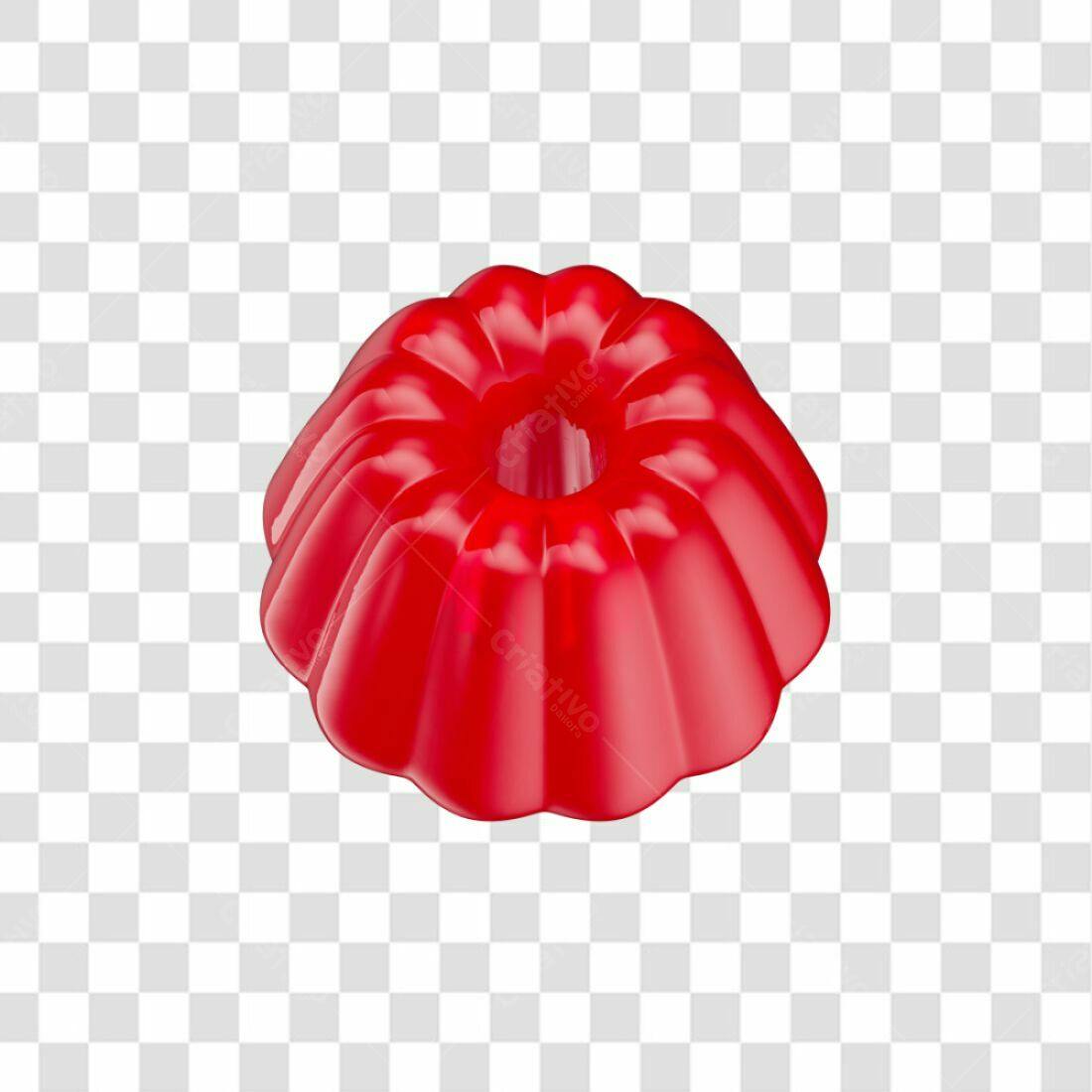 Icone de gelatina vermelha PNG com fundo transparente