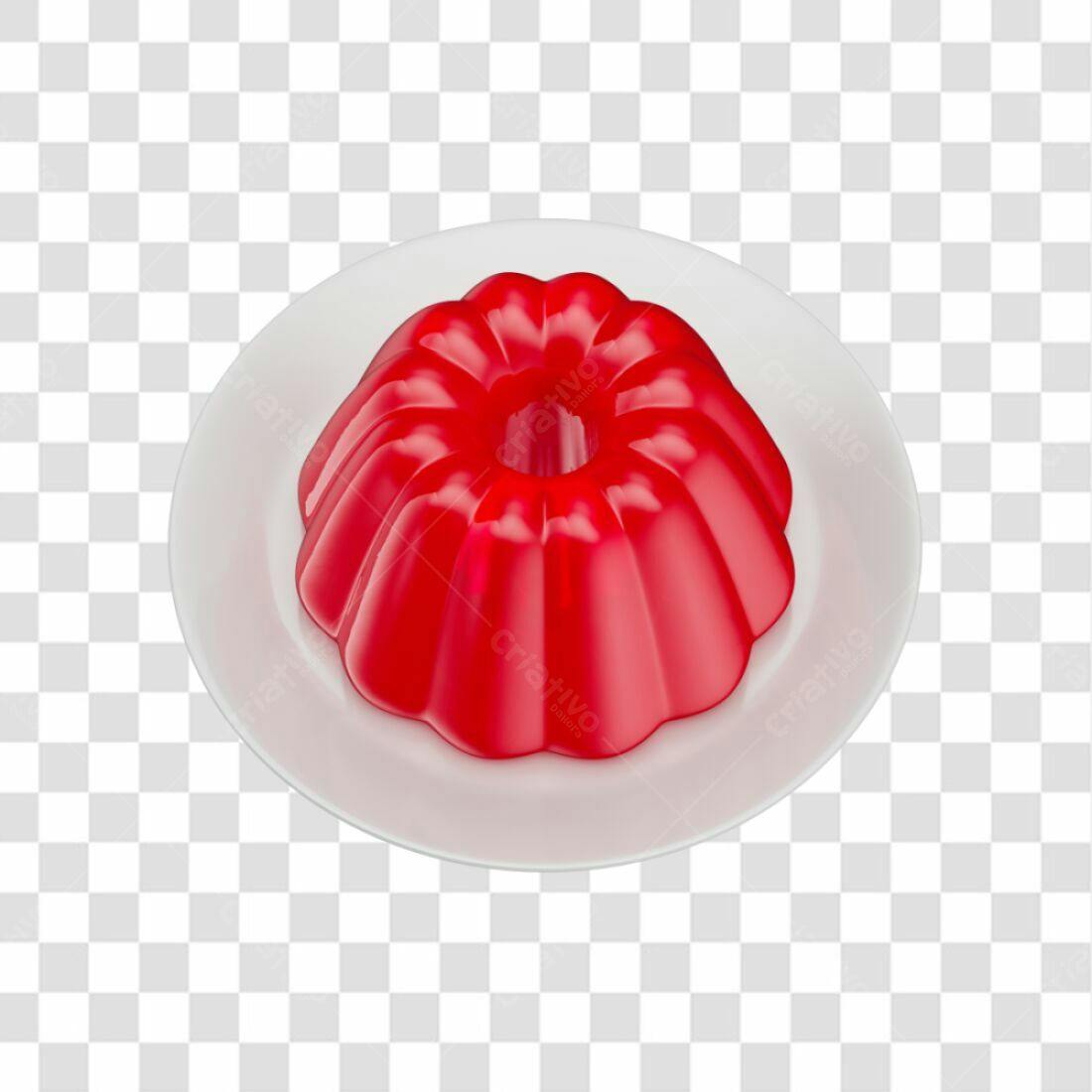 Imagem de gelatina vermelha PNG com fundo transparente