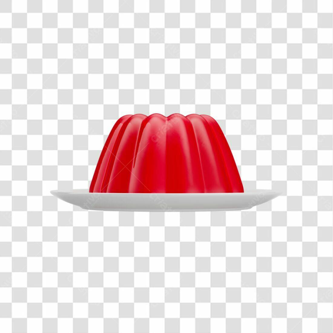 Icone de gelatina vermelha PNG com fundo transparente