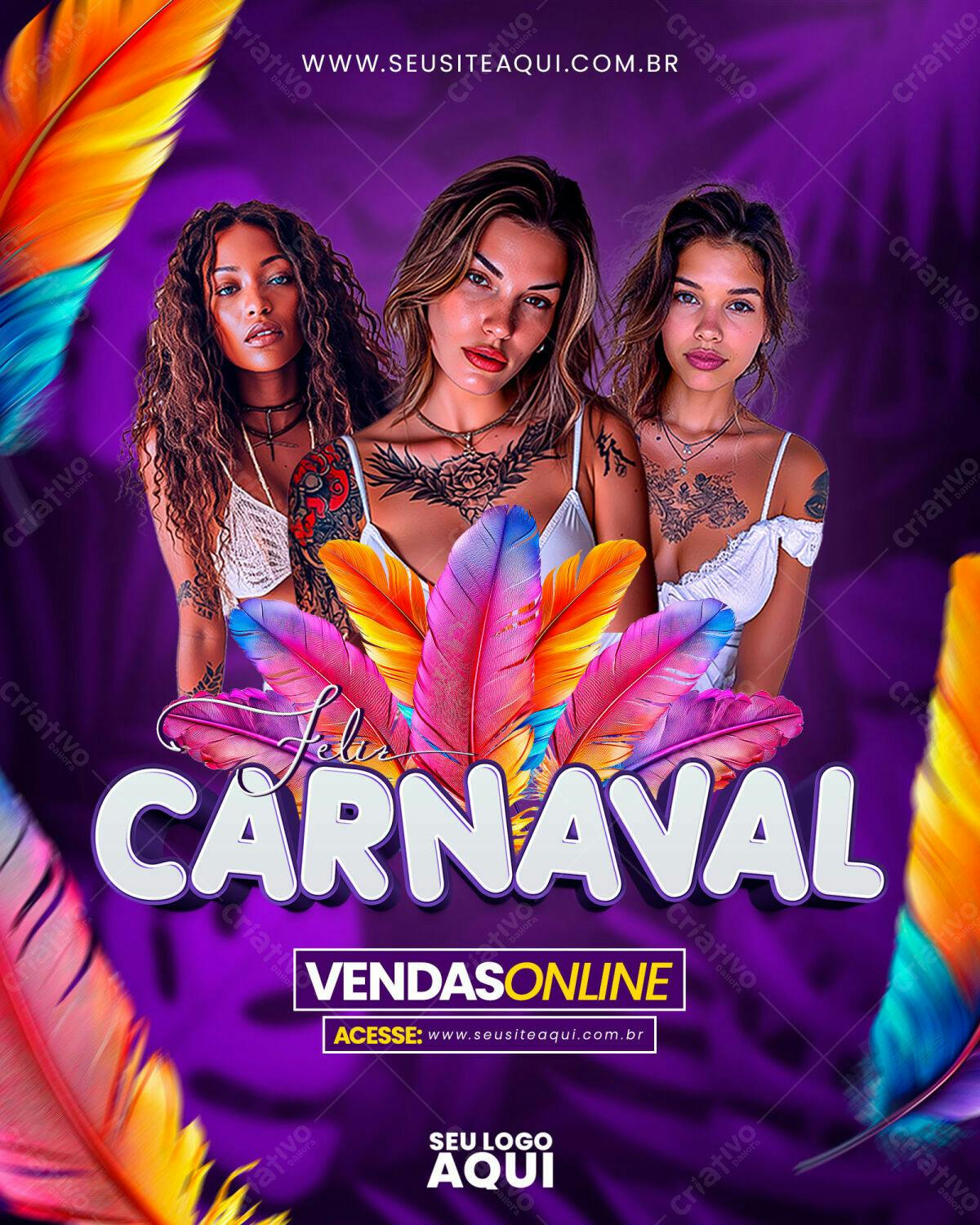 Flyer para Carnaval PSD Editável