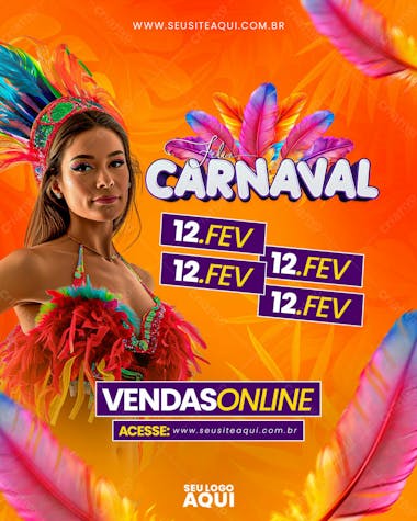 Feed carnaval | carnival | festa | psd editável