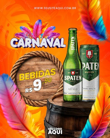 Feed carnaval | carnival | festa | psd editável