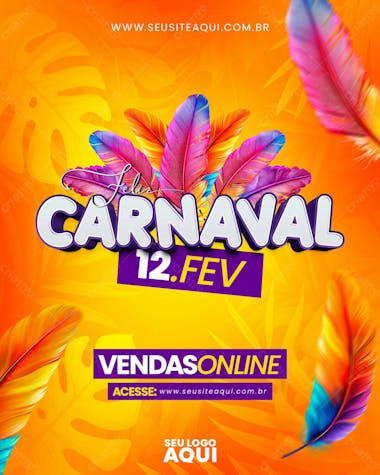 Feed carnaval | carnival | festa | psd editável