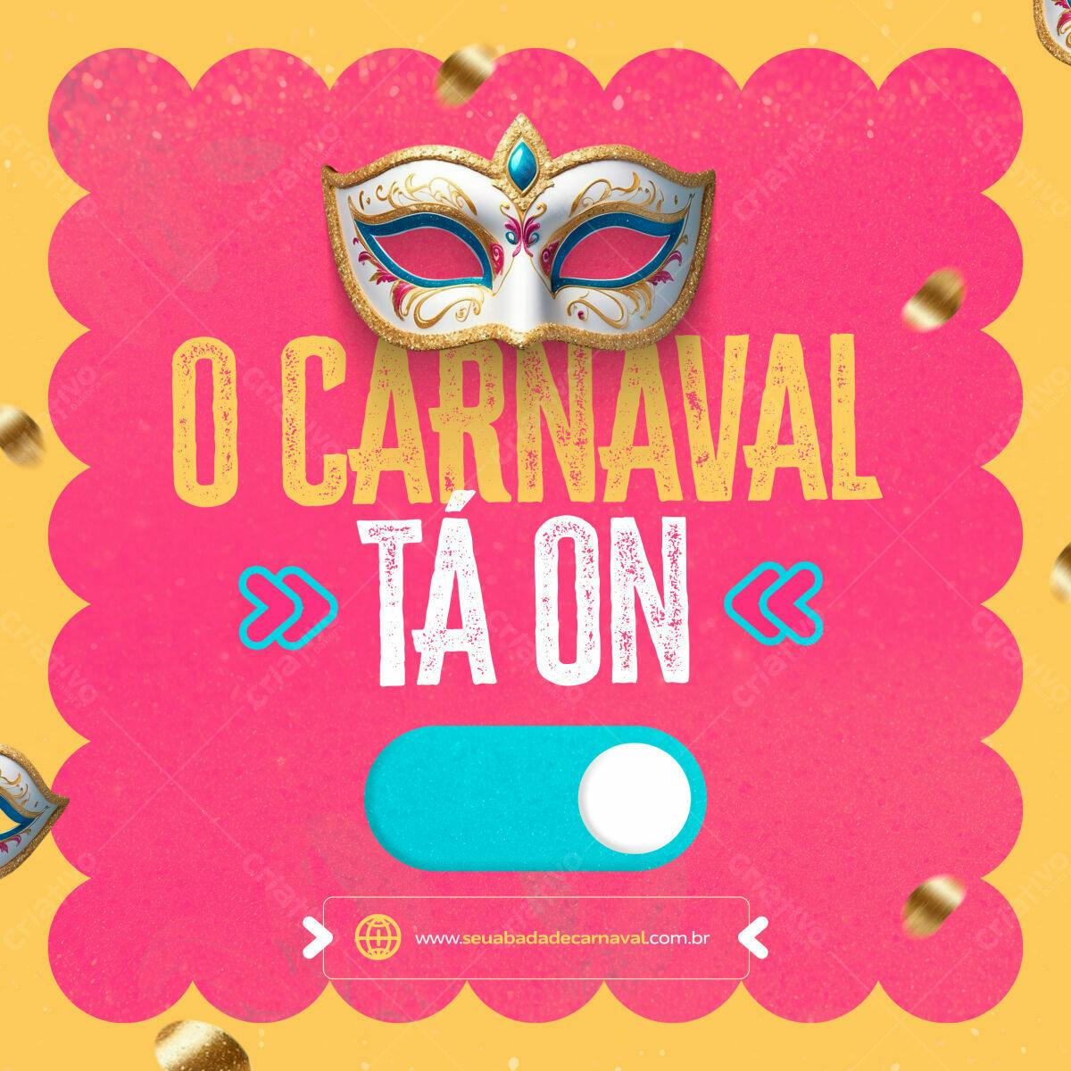 Flyer para Carnaval PSD Editável