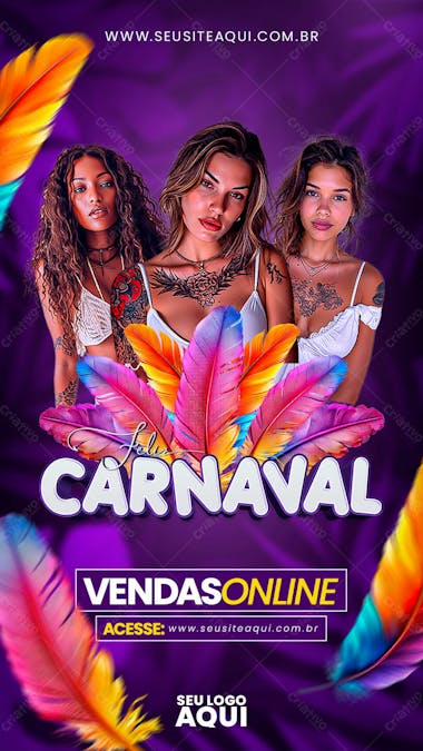 Story carnaval | carnival | festa | psd editável