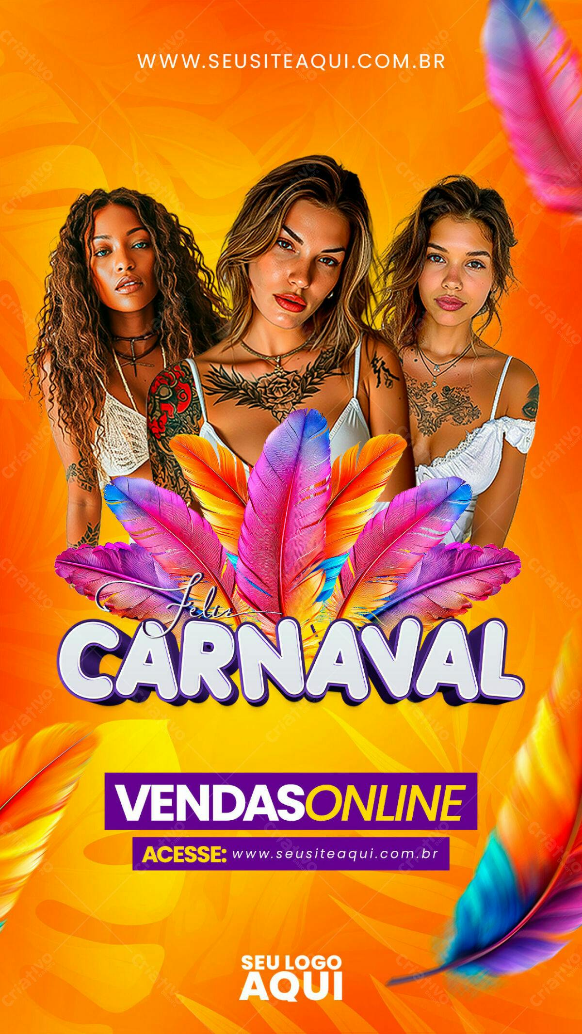 Flyer para Carnaval PSD Editável
