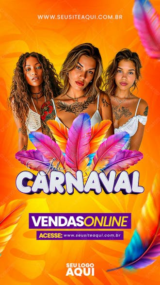 Story carnaval | carnival | festa | psd editável