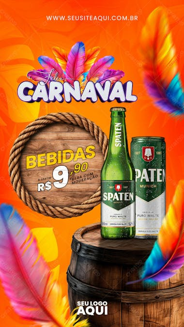 Story carnaval | carnival | festa | psd editável