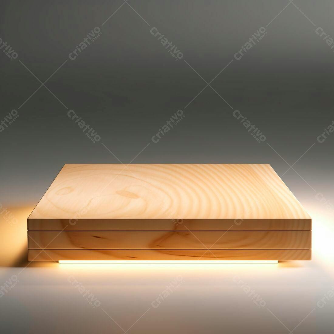 Plataforma de Madeira Iluminada