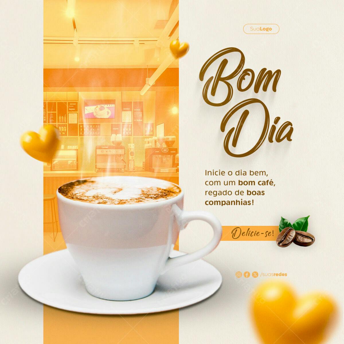 Postagem Instagram Café da Manhã PSD Editável