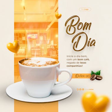 Bom dia saudação social media post