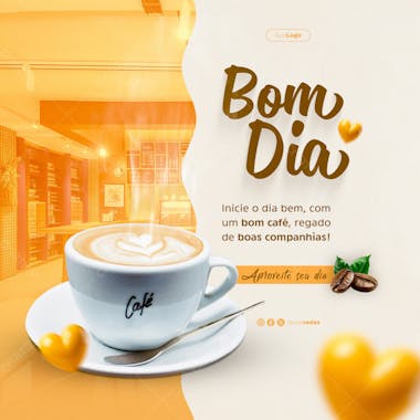 Bom dia saudação social media post