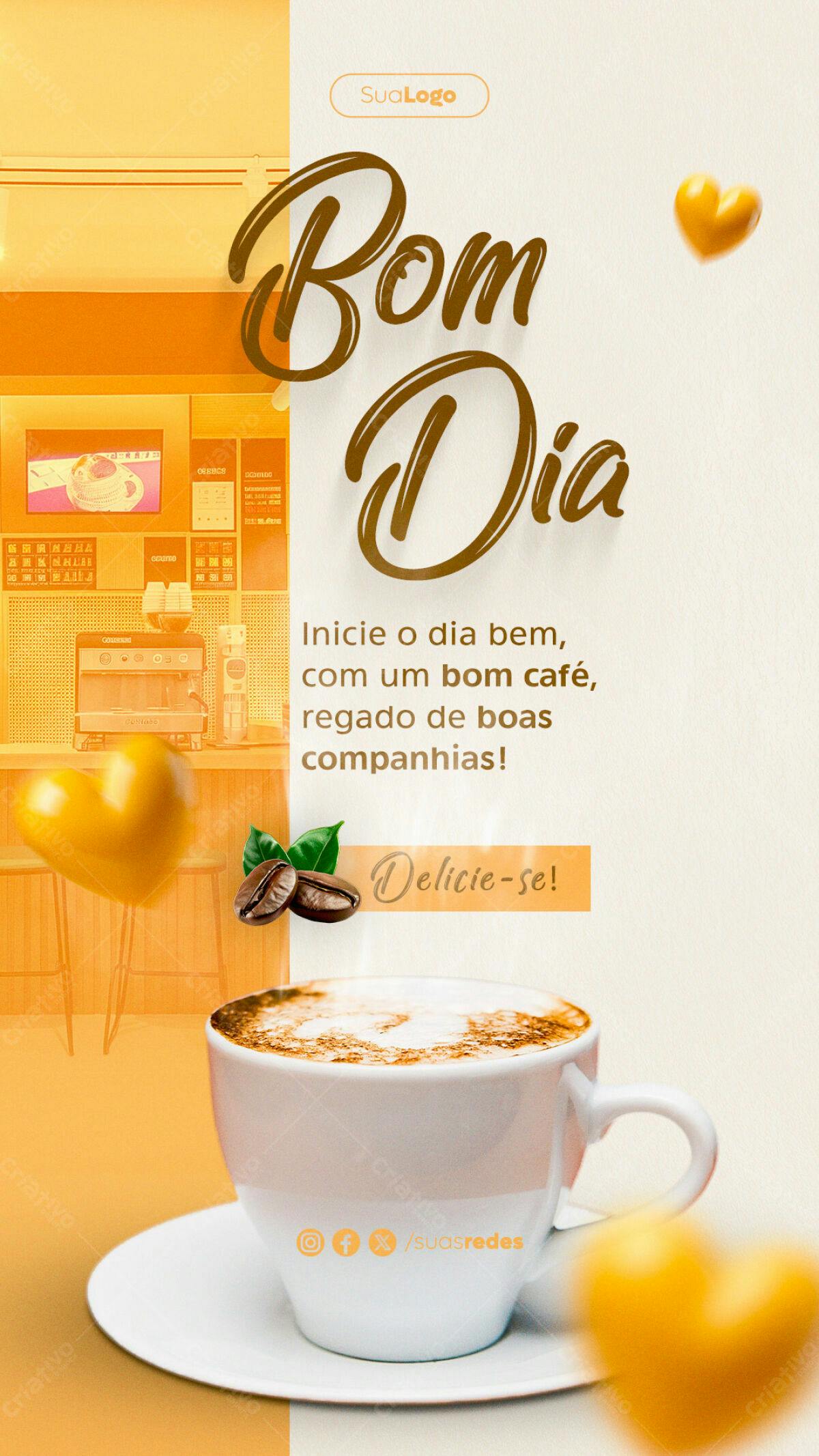 Flyer para Bom Dia PSD Editável