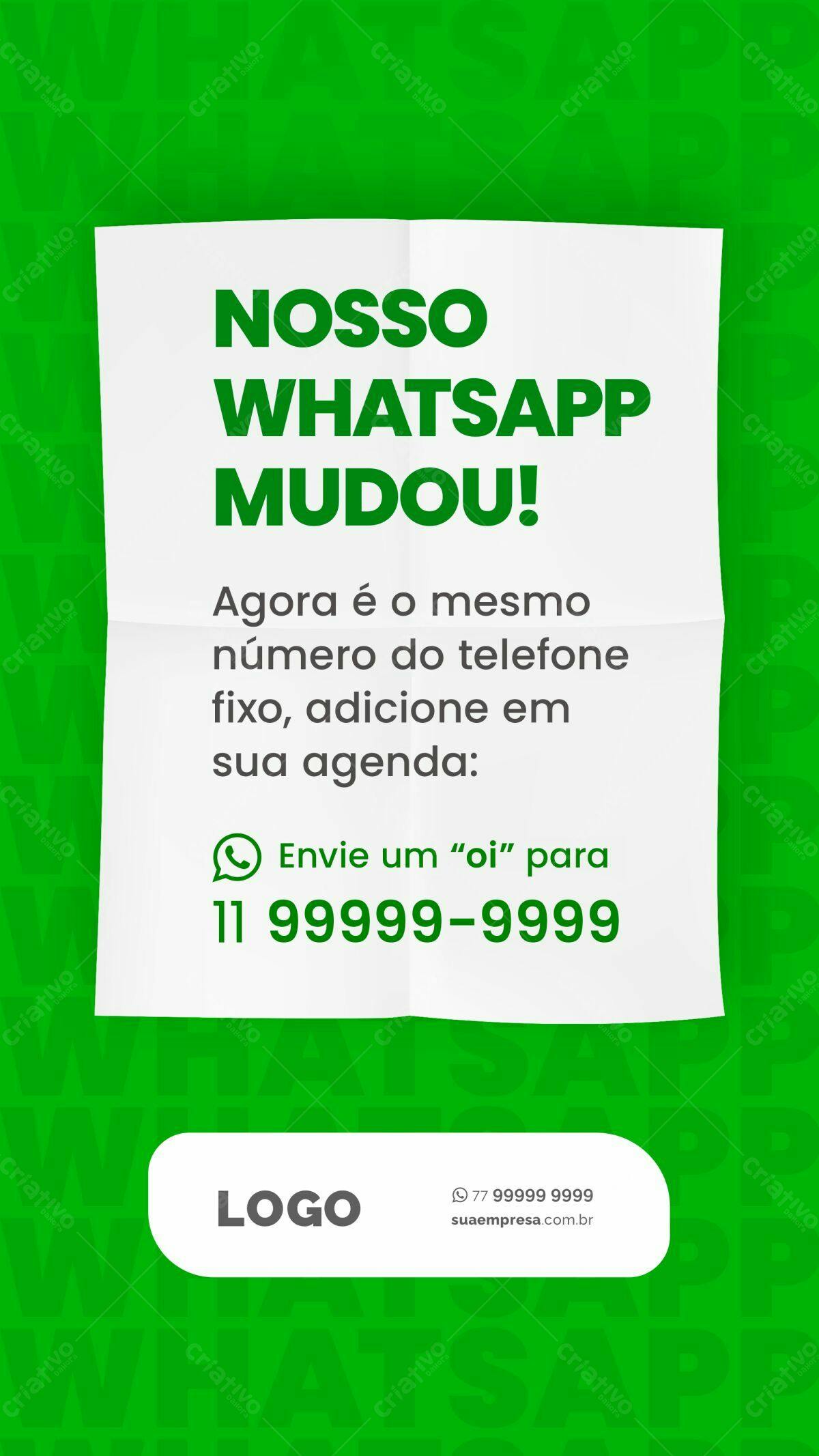 Flyer Mudança WhatsApp PSD Editável