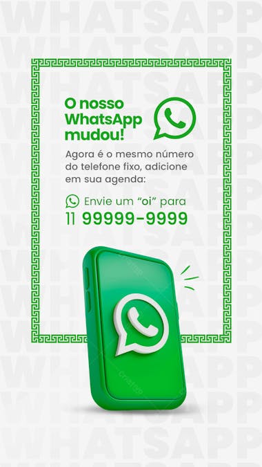 Atenção para nosso whatsapp mudou