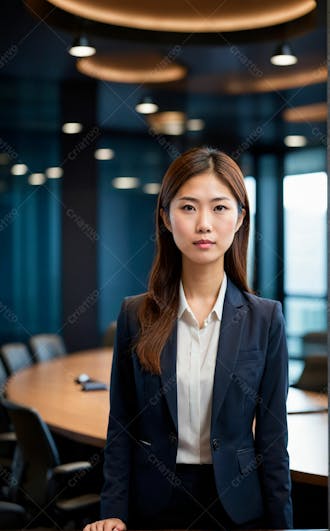 Secretária mulher asiática